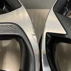 オーリス純正★トヨタ　17×7J　5H114.3　＋50　純正ナット専用　80系ノア　ヴォクシー　ブラック/ポリッシュ　ブレ・曲がりなし