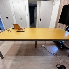ダイニングテーブル／オフィステーブル 天板2100x900 大き...
