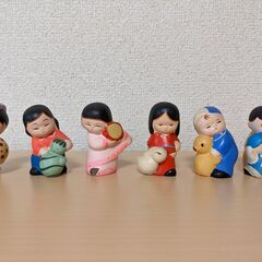 中国 泥人形 子供 6人セット