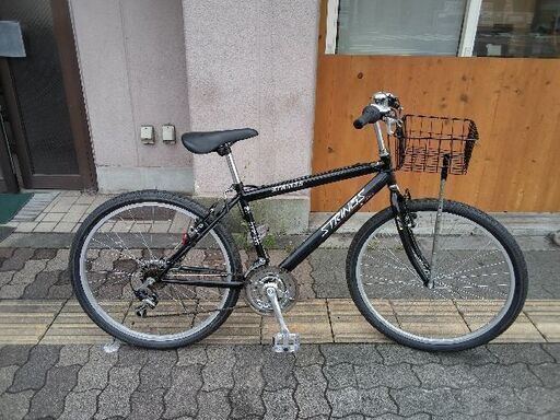 美品☆STRINGS[ストリング]26吋 MTB(バスケット付き)18Speed/ブラック