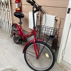 ☆ジモティ割あり☆ 折り畳み自転車 20インチ レッド クリーニング済み