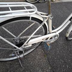 名古屋プレミアム商品券＆金シャチマネーOK！中古自転車２５６６　前後タイヤ新品！　２７インチ　６段ギヤ　LEDオートライト　  ★新品に交換した部分★　前後タイヤ・後輪錠（スペアキー付）・前後虫ゴム交換・サドル・グリップ 名古屋プレミアム商品券＆金シャチマネーOK！中古自転車2566 前後