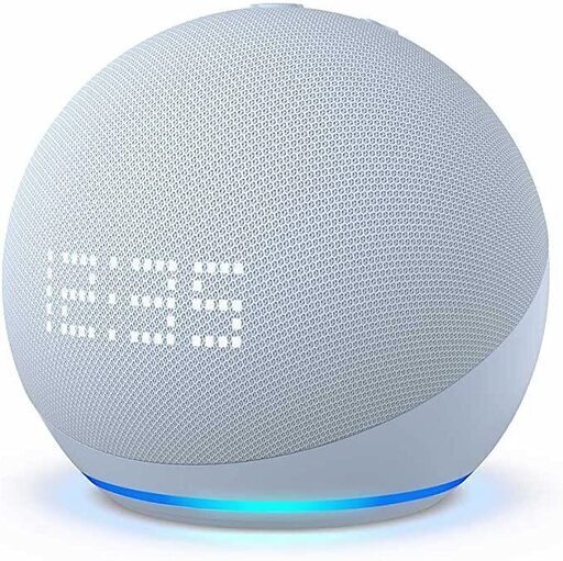 限定1台☆最新型 Echo Dot with clock 第5世代 - 時計付きスマートスピーカー with Alexa｜クラウドブルー☆