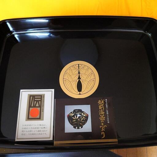 【新品】お盆　漆　越前塗　広蓋　15号　結納 新品】お盆 漆 越前塗 広蓋 15号 結納 越前塗広蓋（箱付） おしゃれ ひろ