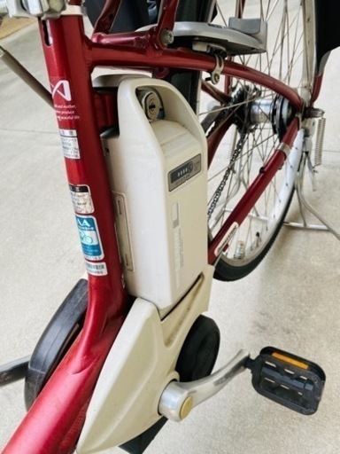 3人乗り電動自転車 ブリヂストン アンジェリーノ 赤色 電動自転車 BS