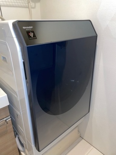 SHARP ES-W112-SRドラム式洗濯乾燥機 右開き　超音波洗浄機付き