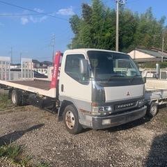 【ネット決済・配送可】三菱キャンター　積載車