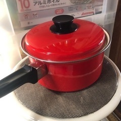 昭和レトロ  ホーロー片手鍋