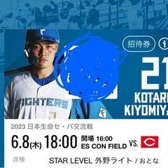 【ネット決済・配送可】6/8 日ハムvsカープ