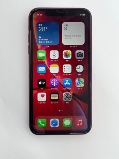 iPhoneXR 64GB RED SIMフリー　100%