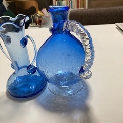 マリンブルーな花瓶　値下げしました。