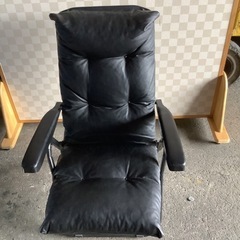 背もたれ調整可能　椅子　１人掛け　ブラック