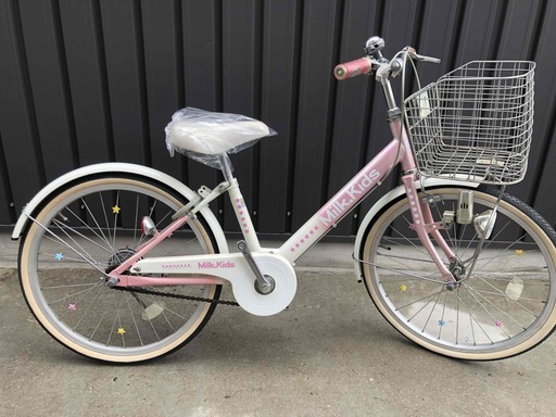 売切◆新車　アウトレット　20インチ　子供車　Milk Kids  ホワイト/ピンク