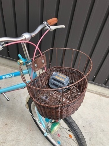 売切◇新車 アウトレット 20インチ 子供車 水色 藤風カゴ 【公式通販】