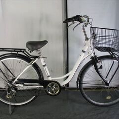 C835★限定特価★ 中古自転車 【アサヒ　26インチ　ママチャリ　白　6段　LEDオートライト 】 C835☆限定特価☆ 中古自転車 【アサヒ 26インチ ママチャリ 白 6段