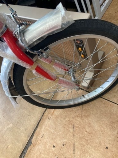 未使用品】折りたたみ自転車(赤) リサイクルショップ宮崎屋 佐土原店