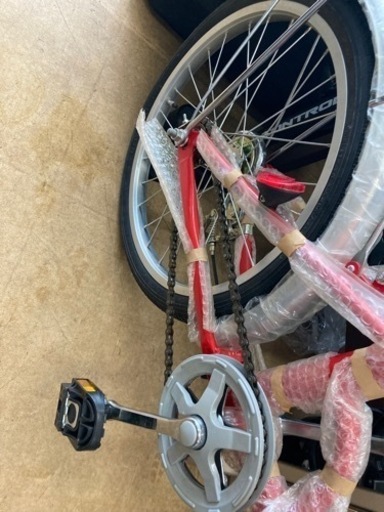 未使用品】折りたたみ自転車(赤) リサイクルショップ宮崎屋 佐土原店
