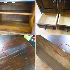 北海道民芸家具 サイドキャビネット 幅60cm×高さ60cm×奥行45cm 電話台