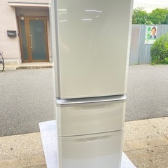 2014年製　三菱3ドア冷蔵庫　ホワイト　335L