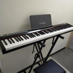 【ネット決済】イス、スタンド、ペダル、ケース付き　電子ピアノ52鍵