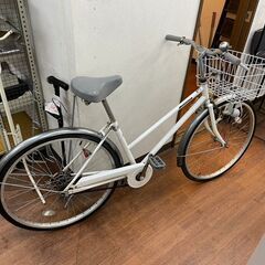 自転車　No.758　ホワイト　シティサイクル　26インチ　【リ...