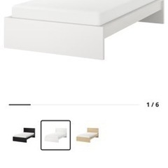 IKEA セミダブルベットフレーム　MALM マルム 140x2...