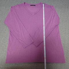 【訳あり】パープル 紫 セーター ニット