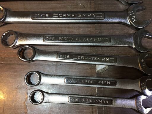クラットマン コンビネーションレンチ18本+おまけ4本 ケース有 中古品