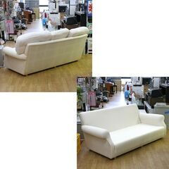 色ヤケ・色アセあり ローラアシュレイ 3人掛けソファ 幅188×奥行102