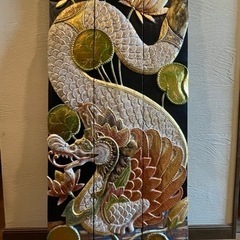 龍のレリーフ 白龍 白竜 ドラゴン 浮き彫 壁掛け 特大 絵  