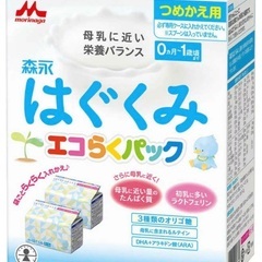 【ネット決済・配送可】粉ミルク 【6箱】 森永 はぐくみ エコら...