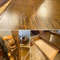 アンティークドレッサー 鏡台 ブラウン●E055M847