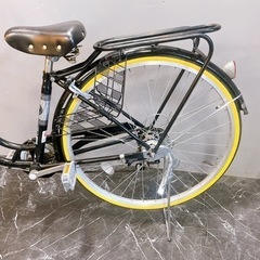 【5】一般車 ママチャリ Purple Town ブラック 27インチ 変速付き ★整備済み