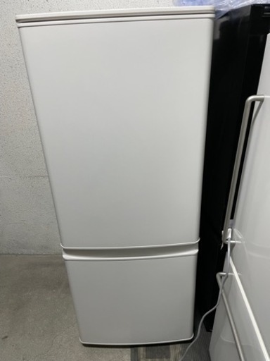 2020年製 三菱電機 2ドア冷蔵庫 MR-P15F-W/146L/右開き/静音設計/