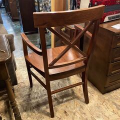Pottery Barn ポッタリーバーン アームチェア ダークブラウン アメリカ 