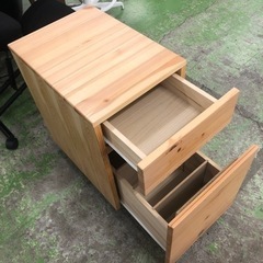 無印良品 パイン材デスク キャビネット付
