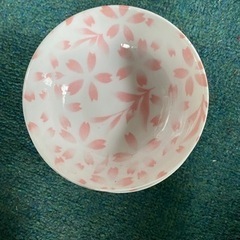 ピンク花柄小鉢