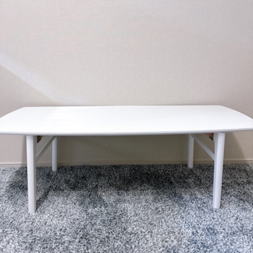 【美品】ローテーブル ホワイト 折りたたみ テーブル 机