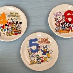 Disney バースデー お皿  ３点セット （４歳・５歳・6歳）