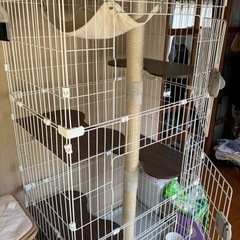 決まりました　猫用３段ケージ　お値下げしました