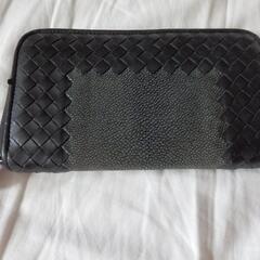 1月13日まで。入手困難 エイ革 ボッテガヴェネタ  スティングレイ ガルーシャ  黒