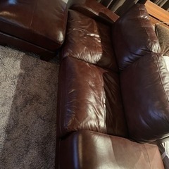 【引き取り決まりました】本革ソファー　オットマン　使用2年以内　定価20万