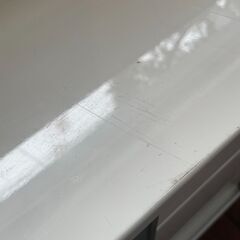 スライド収納　キッチンカウンター　ホワイト　白　鏡面　サイズ（約）幅１２０×奥３３×高８７　　■近隣配送無料 買取GO‼　栄和店