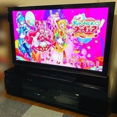 65型テレビとシアターラックのセット　パナソニックVIERA プ...