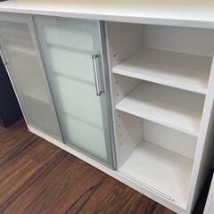 スライド収納　キッチンカウンター　ホワイト　白　鏡面　サイズ（約）幅１２０×奥３３×高８７　　■近隣配送無料 買取GO‼　栄和店