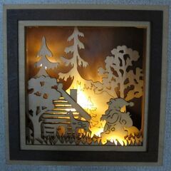 サンタ☆木製の飾り物 ライト点灯『Woody ウォール ONT ...