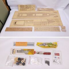 長期保管未組立品 ジャンク扱い ビリングボート 1/75 木製帆船模型