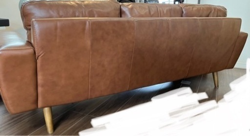 ウニコ unico MOLN レザーソファー 3シーター ダークブラウン unico