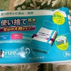 新品値下げ　使い捨て大判防水シーツ(アイリスオーヤマ) ８枚