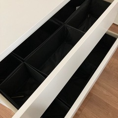 【未使用】IKEAイケア★人気MALMマルム／３段チェストタンス★ホワイト白